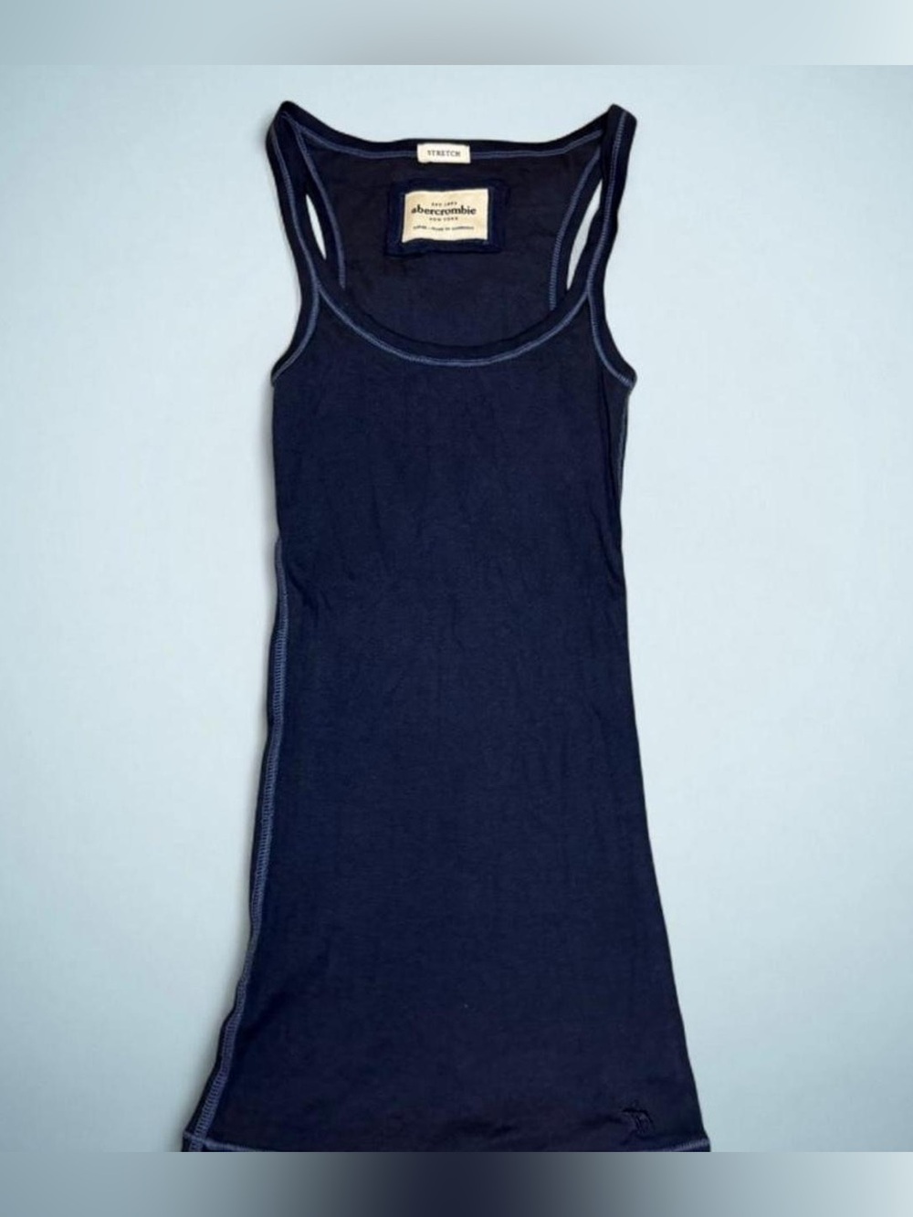 2000’s Abercrombie & Fitch Dark Navyish Blue Long Tank Top 🤍